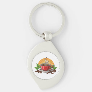 Red coffee cup keychain