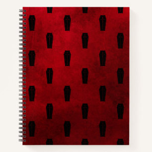 Red Coffins Gothic Sketch Notebook
