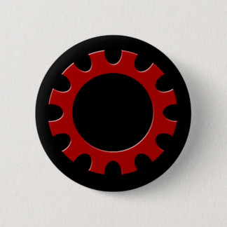 Red Cog Button! 2 Inch Round Button