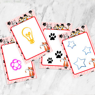 Red color with paws cute kittens 4" x 6" post-it notes