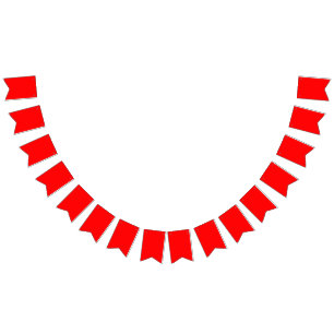 Red colour bunting flags
