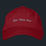 Red colour Custom Your Name Here text Embroidered Hat<br><div class="desc">Ole script Font our Name Here text Embroidered Hat
Sports Hats or Caps
It is fresh and new look Hat
Red Colour Cap</div>
