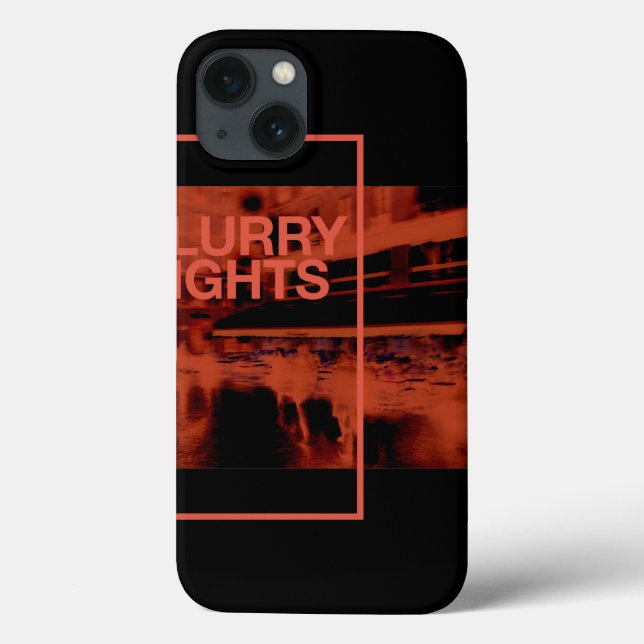Red colour digital art: Blurry Nights Case-Mate iPhone Case (Back)