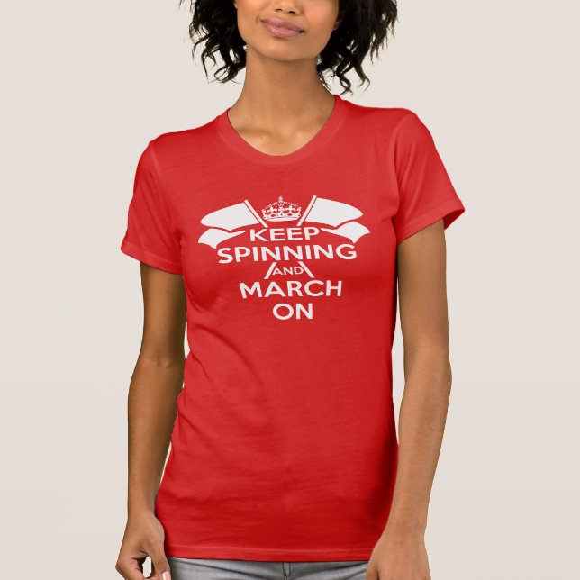Red Colour Guard Keep Calm T-shirt (Front)