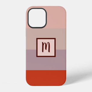 Red Colour Palette Simple Striped Elegant  iPhone 12 Case