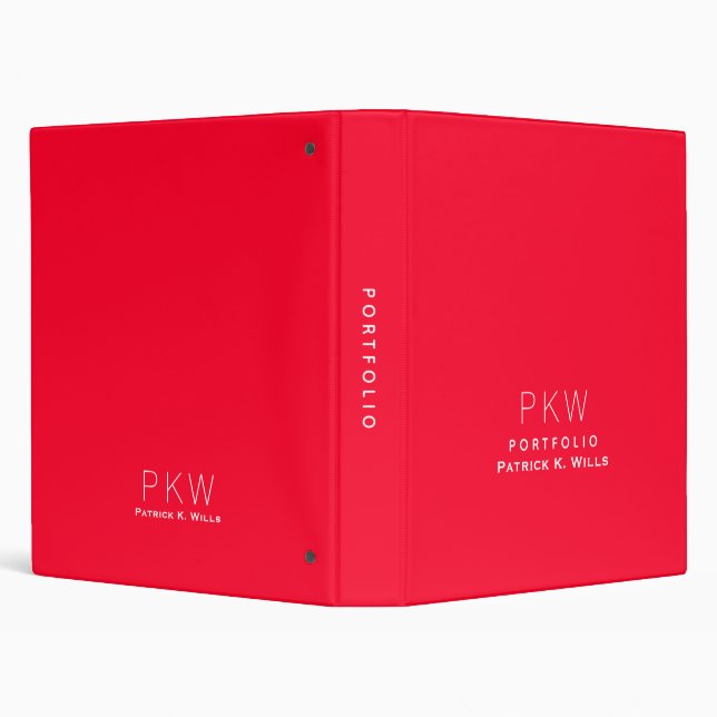 Red Colour Simple Minimalist Portfolio Binder (Background)