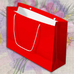 Red Colour solid minimalist Festive Large Gift Bag<br><div class="desc">Gift Bag "Large" featuring minimalist solid Christmas Red colour with personalized Name / text - elegant gift wrapping for your loved ones.</div>