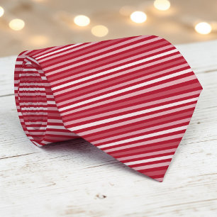 Red Colour Stripes Necktie