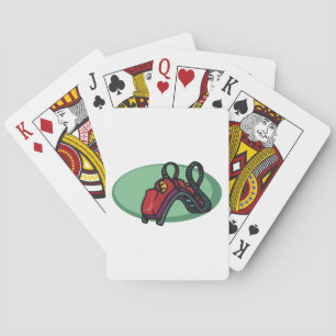 Red Colourful Roller Coaster Ride Playing Cards