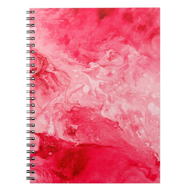 Red colours brushstrokes notebook (Front)