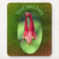 Red Columbine Flower Personalized