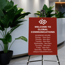 Red Company Custom Business Hours Store