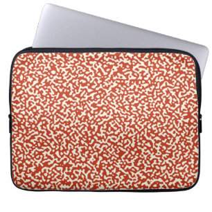 Red Composition Book Seamless Pattern Laptop Sleeve