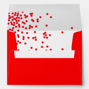 Red Confetti Children’s Birthday Party Envelope