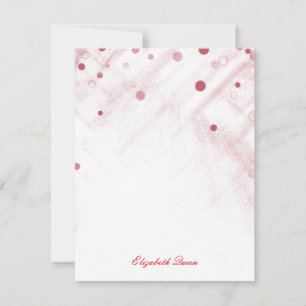 Red Confetti Glitter Dots Invitation Stationery