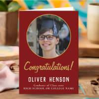 Red Congratulations Graduate Photo Graduation