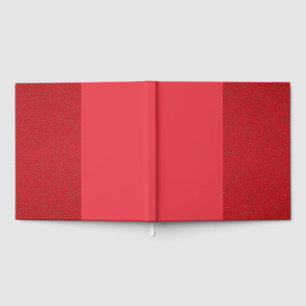 Red Contrast Guest Book – Centre Stripe Design