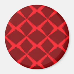 Red, cool, trendy, urban, x shape brush strokes magnet
