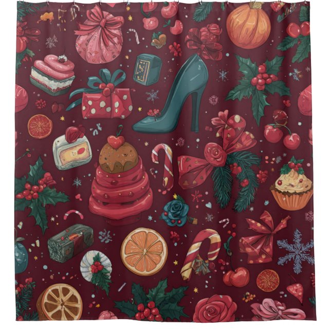 Red Coquette Christmas Glam Pattern (Front)