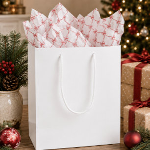 Red Coquette Merry Christmas Bows Tissue Paper