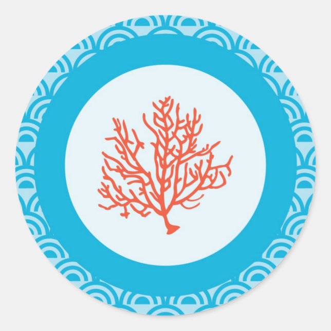 Red Coral Envelope Seal Sticker (Front)