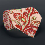 Red Coral Lime Paisley Wedding Tie<br><div class="desc">Red Pink Yellow and Green Mehndi Indian Paisley Vintage Peacock Wedding Party Tie For the Guys. Father of Bride, Father of Groom, Groomsman, Best Man and Groom. Pink Raspberry Coral Orange and Yellow Retro Paisley Wedding Design. Vintage Inspired Paisley Aesthetic Mehndi Indian Paisley Wedding Ties. Also perfect for the Art...</div>