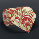Red Coral Lime Paisley Wedding Tie<br><div class="desc">Red Gold and Green Mehndi Indian Paisley Vintage Peacock Wedding Party Tie For the Guys. Father of Bride, Father of Groom, Groomsman, Best Man and Groom. Pink Raspberry Coral Orange and Yellow Retro Paisley Wedding Design. Vintage Inspired Paisley Esthetic Mehndi Indian Paisley Wedding Ties. Also perfect for the Art deco...</div>