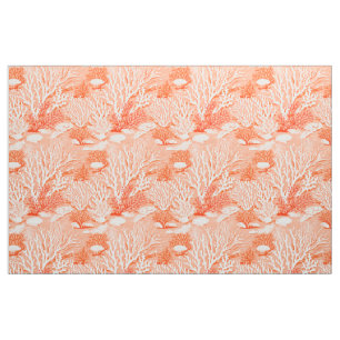 Red Coral Monochromatic Fabric