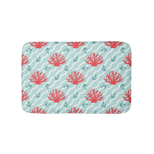 Red Coral Pattern 1 Bath Mat