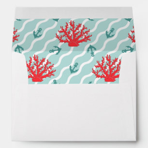 Red Coral Pattern 1 Envelopes