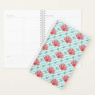 Red Coral Pattern 1 Planner