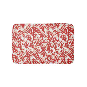 Red Coral Pattern 2 Bath Mat