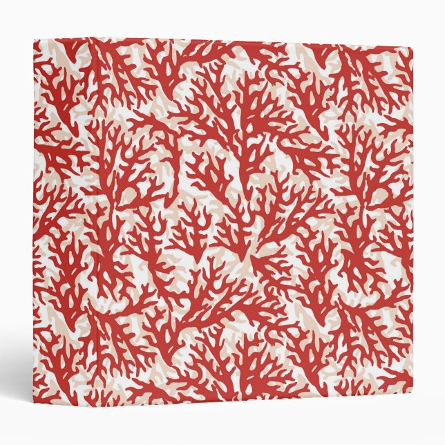 Red Coral Pattern 2 Binder (Front/Spine)