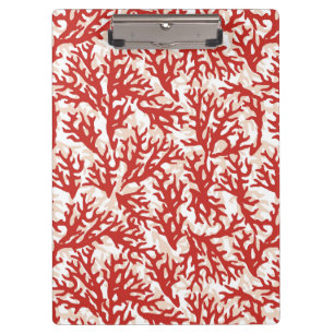 Red Coral Pattern 2 Clipboard
