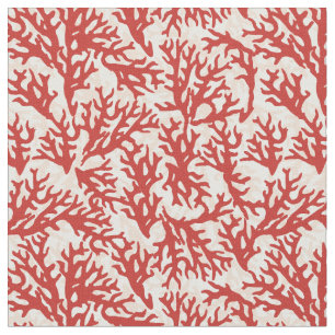 Red Coral Pattern 2 Fabric