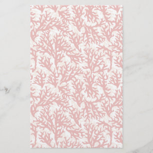 Red Coral Pattern 2 Stationery