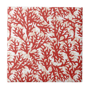 Red Coral Pattern 2 Tile