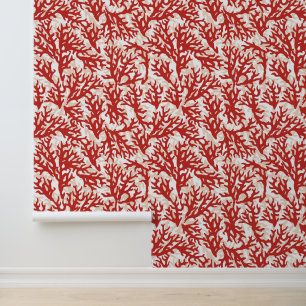 Red Coral Pattern 2 Wallpaper