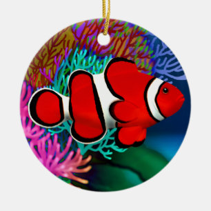 Red Coral Reef Clownfish Ornament