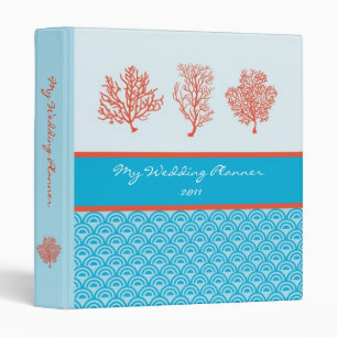 Red Coral Wedding Planner Avery Binder