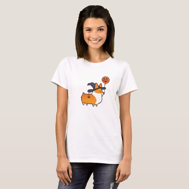 Red Corgi Halloween Shirt (Front Full)