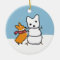 Red Corgi Snowman Ornament | CorgiThings