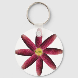 Red Corn Pattern Keychain