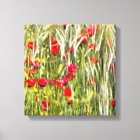 Red Corn Poppies Realistic Art