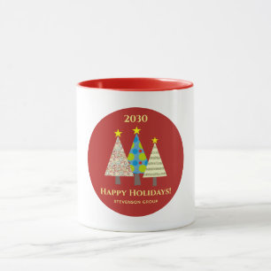 Red Corporate Christmas Holiday  Mug
