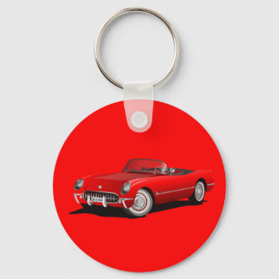 Red Corvette Keychain