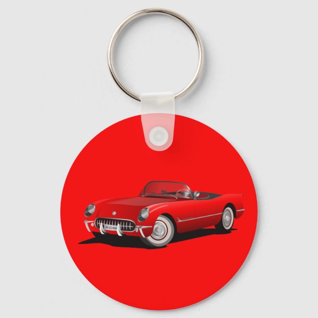 Red Corvette Keychain (Front)