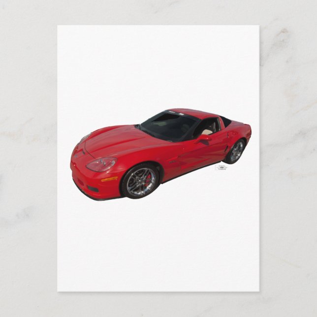 Red Corvette Postcard (Front)