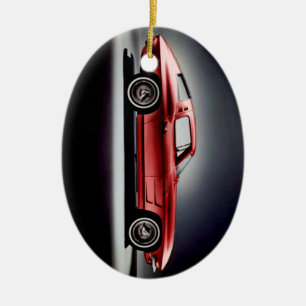 Red Corvette Sting Ray Ceramic Ornament