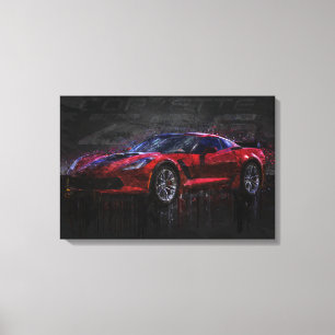 Red Corvette Z06 Canvas Print